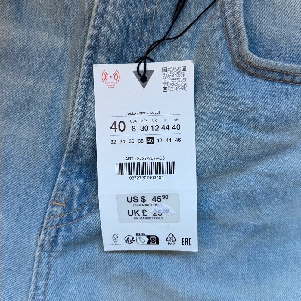 Zara High Waist Mom Fit Shorts - Picture 8 of 9